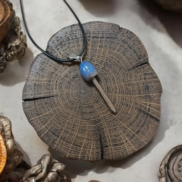 Pendant "Toxic Mushroom" blue