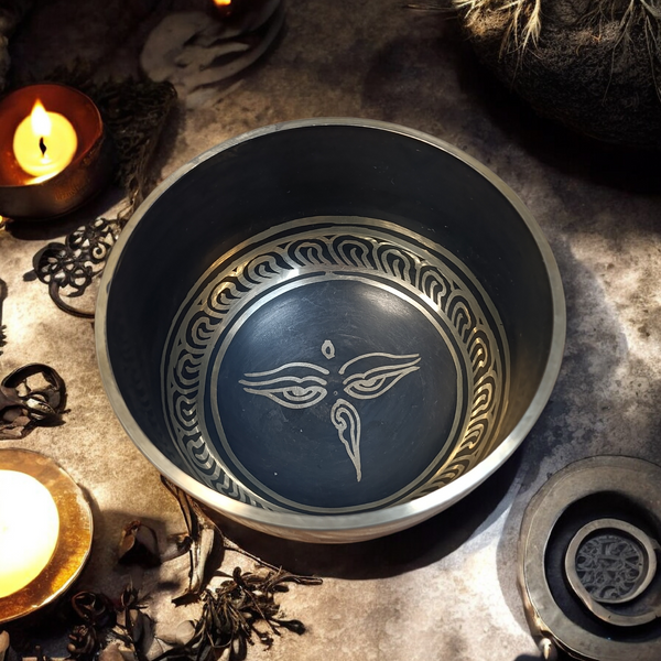 Cast singing bowl "Eyes of God" 9.6 cm