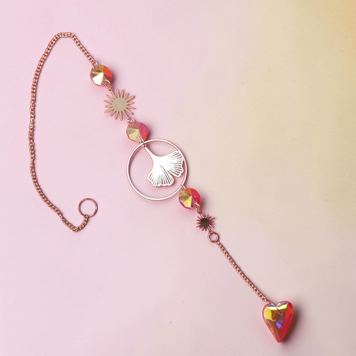 Sun catcher &ldquo;Heart with Sun&rdquo; silver