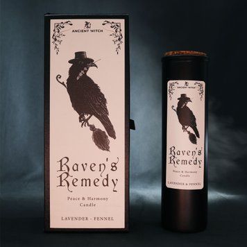 Свічка у склі "Ліки від Ворона" на спокій та гармонію (Ravens' Remedy) 06910 фото