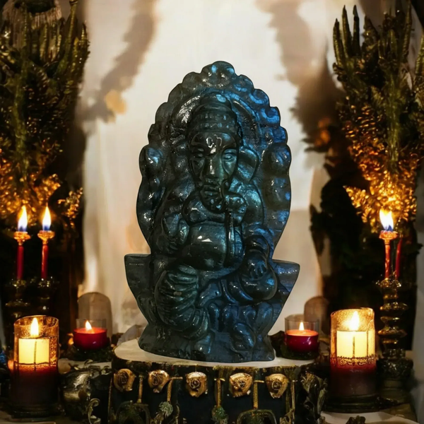 Ganesha from labradorite