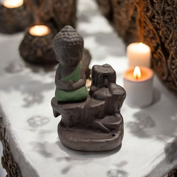 Green Buddha Backflow Incense Burner