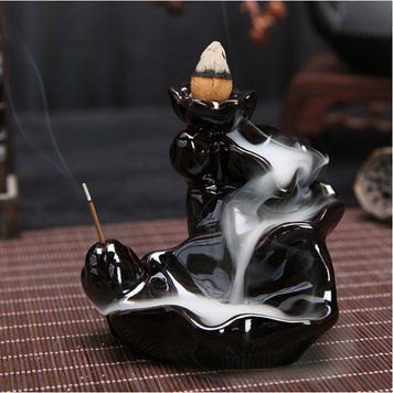 Double Lotus Backflow Incense Burner