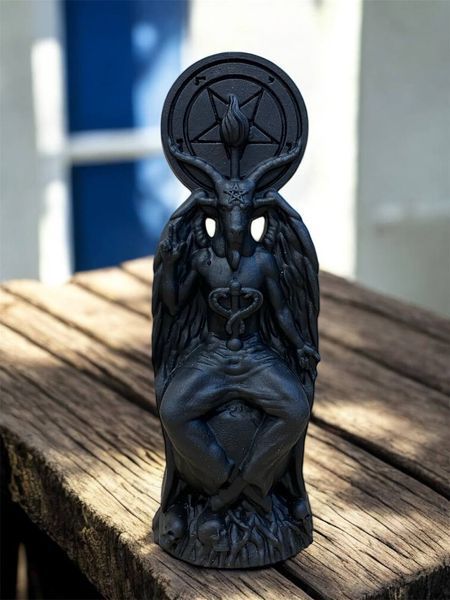 Black Wooden Baphomet Figurine