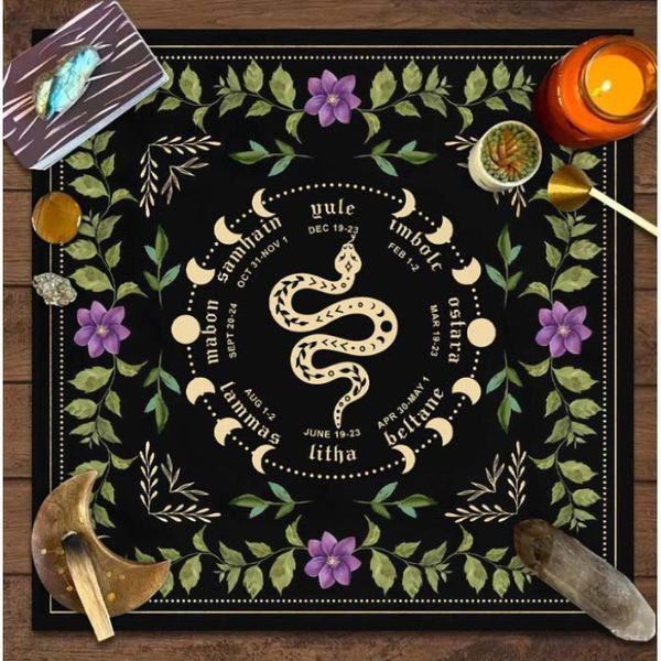 Large Altar Cloth "Snake and Wheel of the Year"