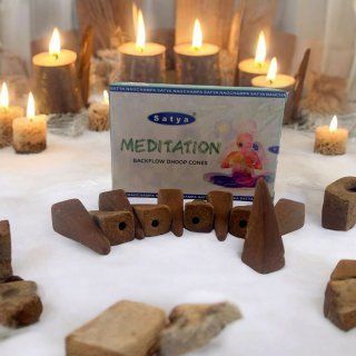 Meditation Backflow Dhoop Cone (Медитація)(Satya)пахощі, що стеляться 06698 фото
