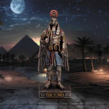 Egyptian God Ra mini figurine, 8.9 cm