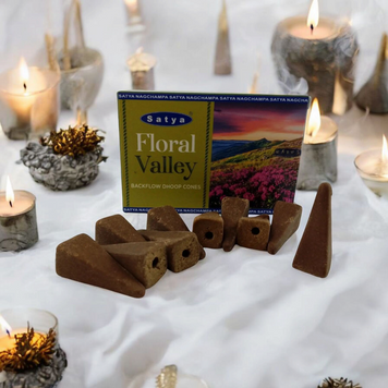 Floral Valley Backflow Dhoop Cone (Квіткова Долина) пахощі, що стеляться 06702 фото