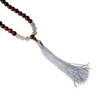Mala Necklace &ldquo;Stress less&rdquo; with Clear Quartz