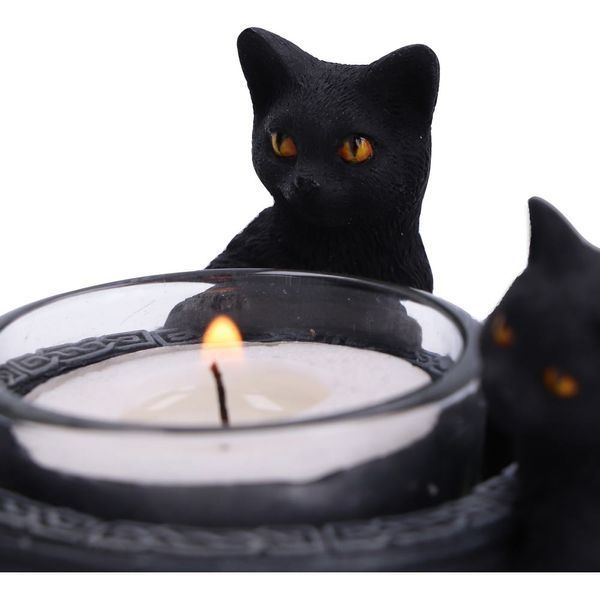 Candle holder &ldquo;Cats by the Bonfire&rdquo;