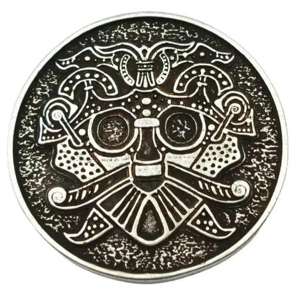Silver-plated “Mask of Loki” coin