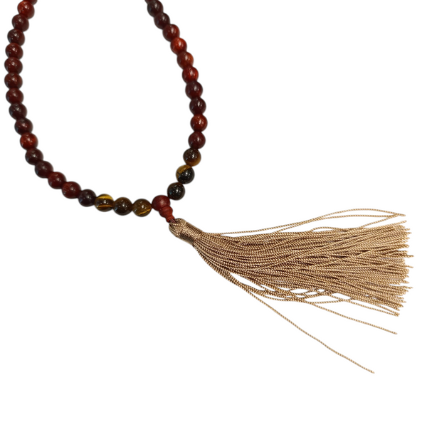 Mala Necklace &ldquo;Self-Expression&rdquo; with Tiger&rsquo;s Eye