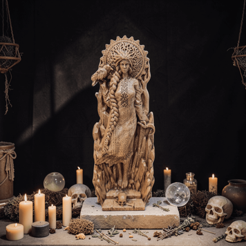 Wooden figure of "Goddess Mara"