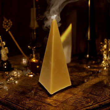 Yellow "Pyramid" Candle