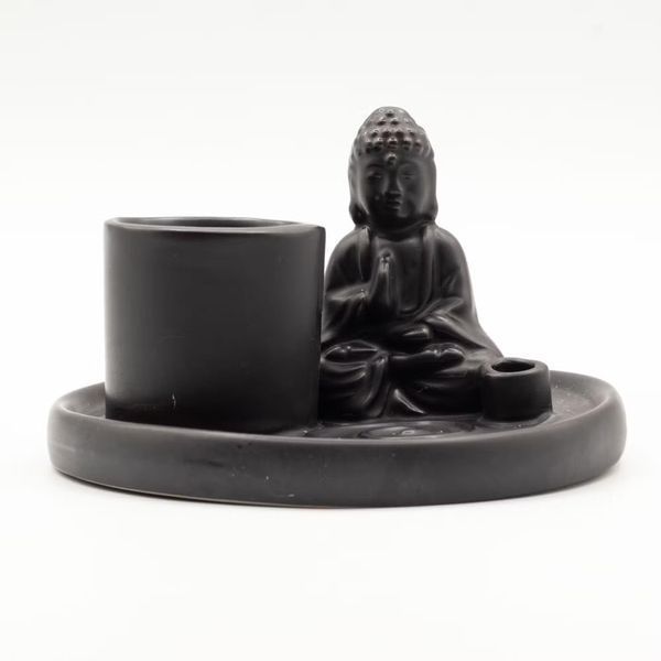 &ldquo;Buddha&rdquo; Black Holder for Herbal Smudges and Incense