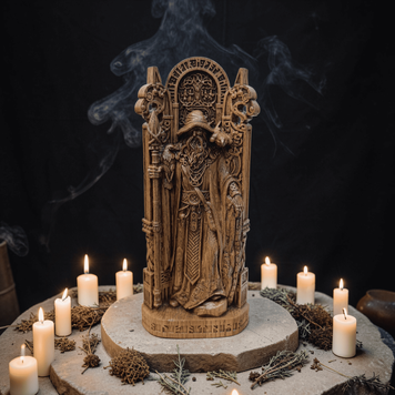 Wooden figure "God Odin"