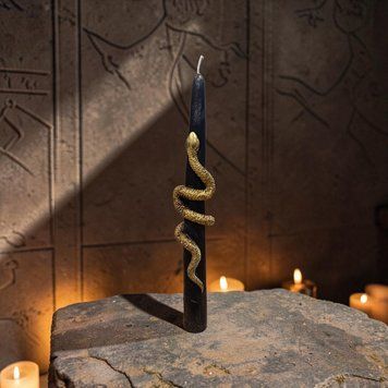 Taper Candle "Golden Serpent"