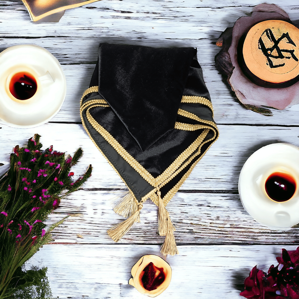 Black Altar Cloth with Gold Trim